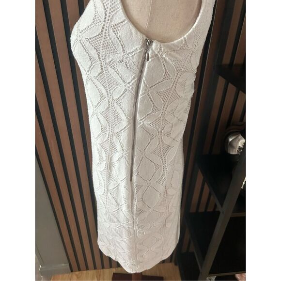 Banana republic white short dress size 0 cotton blend comfy stretchy - Picture 3 of 7